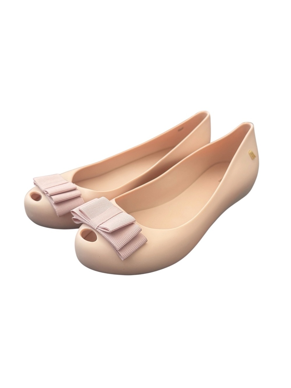 NOS Melissa Ultragirl Classic Bow Matte Light Pink Flats Size 8 (EU 39)